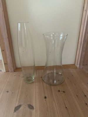 Vase, Store glasvaser sælges samlet, Ukendt, Kan købes hver for sig