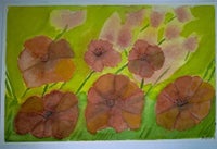 Akvarel, Ruth Christensen , motiv: Blomster/Have