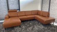 U-sofa, læder, anden størrelse