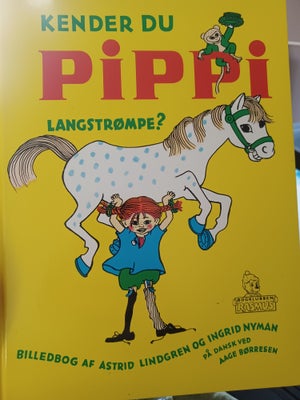 Kender du Pippi langstrømpe, Astrid lindgren, Fejlfrit eksemplar, som ny