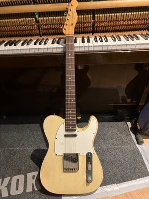 Vintage, Fender Telecaster 1965, Den er refinished i farven blonde. Den har en flot “gammel” kulør o