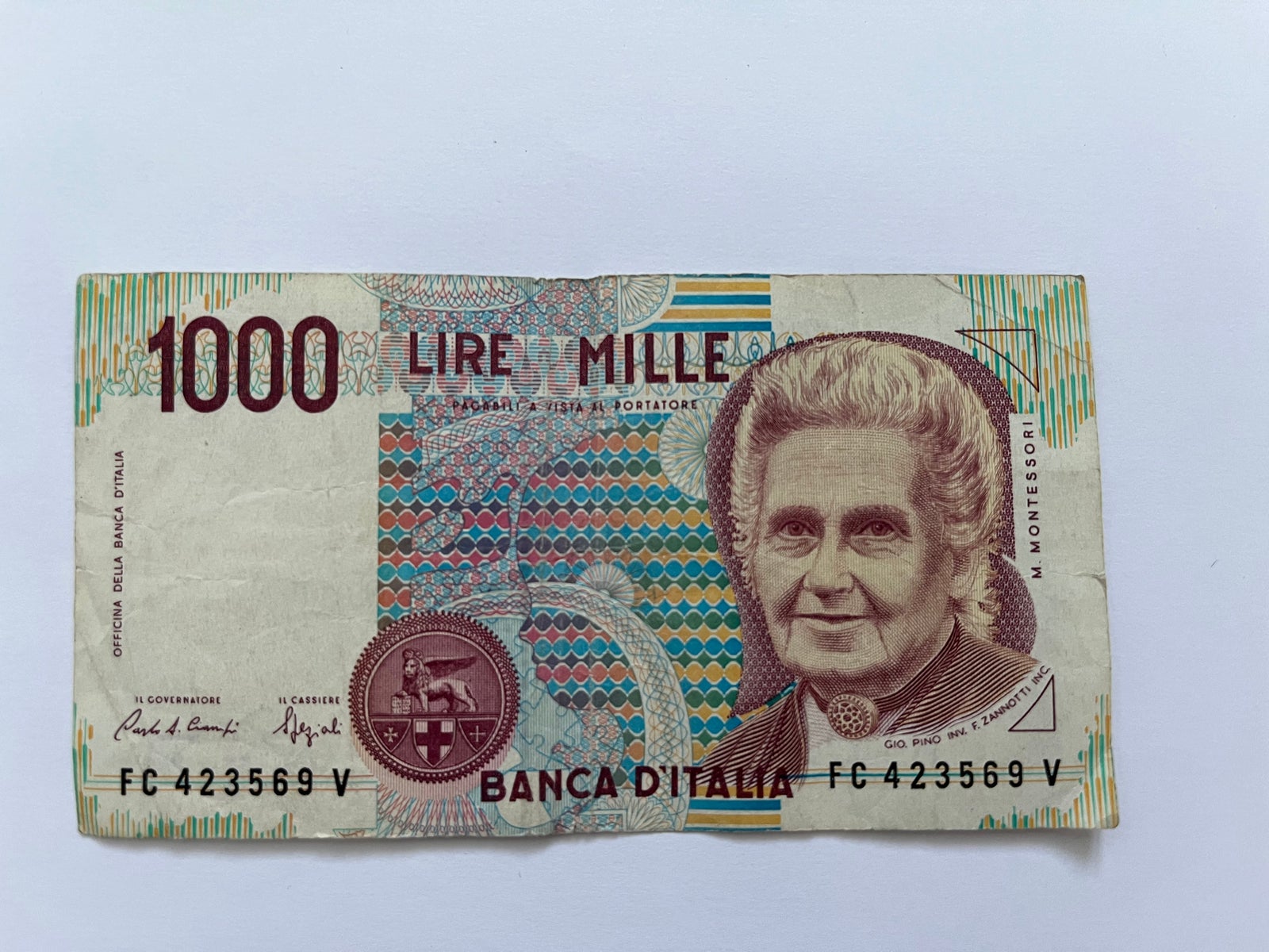 Vesteuropa, sedler, 1000 Lire
