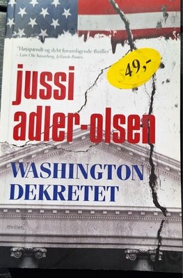 Washington dekretet, Jussi adler-olsen, genre: roman