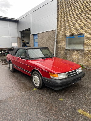 Saab 900, 2,0 Cabriolet, Benzin, 1987, km 294000, rød, 2-dørs, uden afgift, Saab 900 Turbo Cabriolet