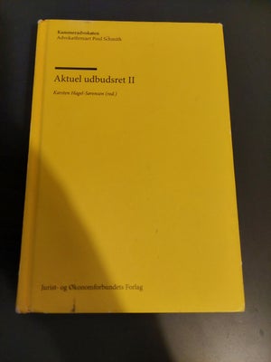 Aktuel udbudsret II, Karsten Hagel-Sørensen, år 2016, 1.udgave udgave, Meget fin stand, blot lidt ub