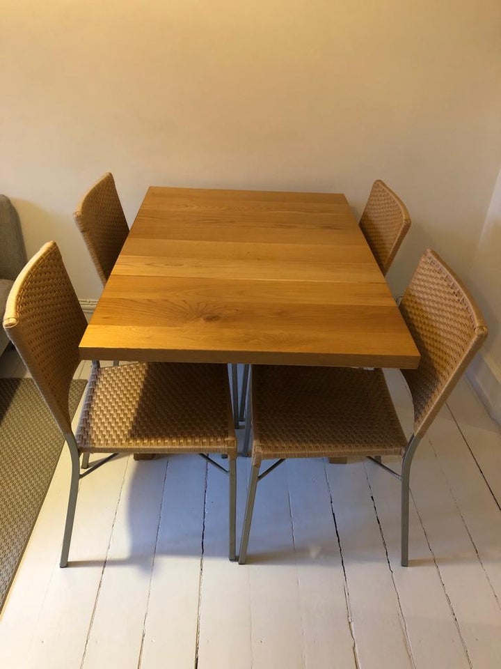 Spisebordsstol, Stål og fiber, b: 44 l: 42