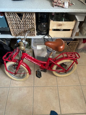 Unisex børnecykel, classic cykel, Super super, 14 tommer hjul, 1 gear, stelnr. Sc 20274, Rød børne c