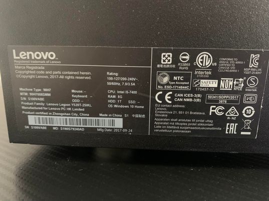 Lenovo, Stationær pc, i5 7400 Ghz