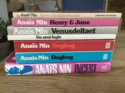 Dagbog/Incest/ De små fugle mm, Anaïs Nin, genre biografi – dba.dk