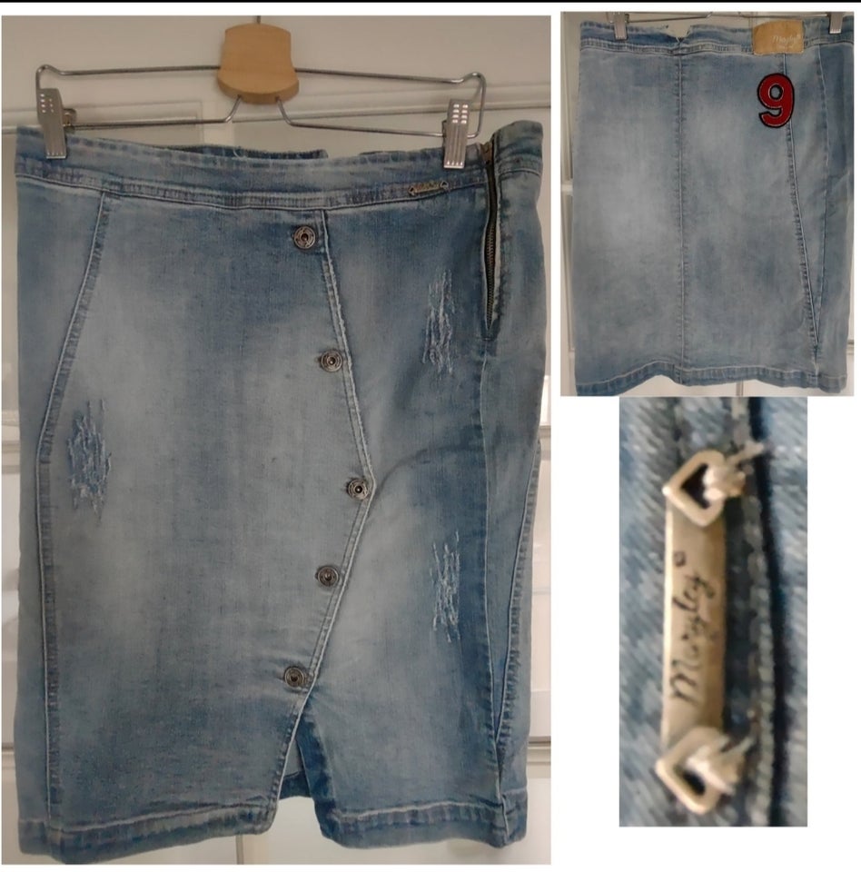 Denim nederdel, str. 42, Maryley