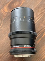 Samyang 100mm f3.1 Marco Prime lens CanonEF mount,