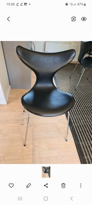 Arne Jacobsen, stol, Mågen 3108-  ikke 7'eren 3107, Stk pris - 6 flotte læder-fuldpolstrede Måger af