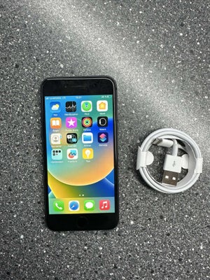 iPhone 8, 64 GB, sort, God, Virker fint uden problemer batteri 100% med ny lader