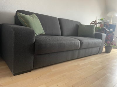 Sofa, stof, 3 pers., Godt stand og siddekomfort 
Faste puder
Uden huller 

Bredde: 230 cm
Højde: 85 