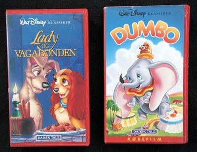 Tegnefilm, Tidlige Disney-udgaver, instruktør Walt Disney, VHS Disney videokassetter, tidlige udgave