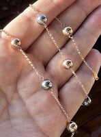 Halskæde, guld, unika big balls guld kugle perle halskæde