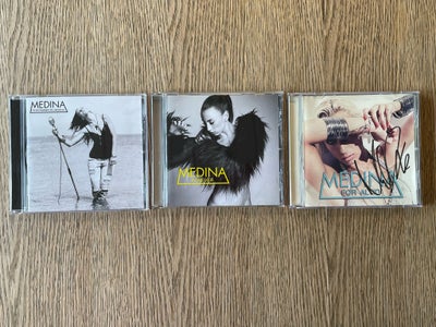 Medina: CD albums, pop, Tre stærke albums med Danmarks ukronede Pop-Dronning Medina:
- Velkommen Til