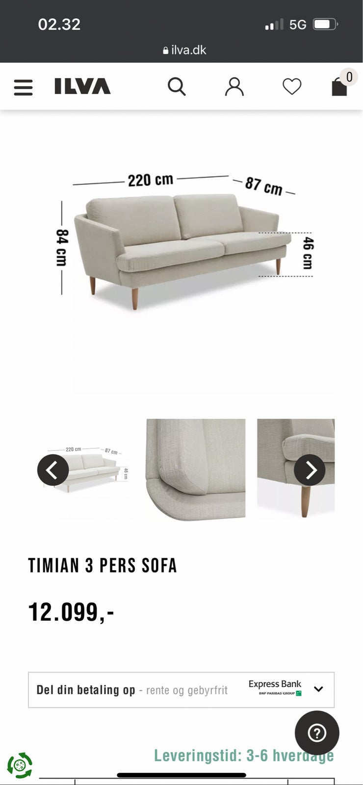 Sofa, Timian, Ilva