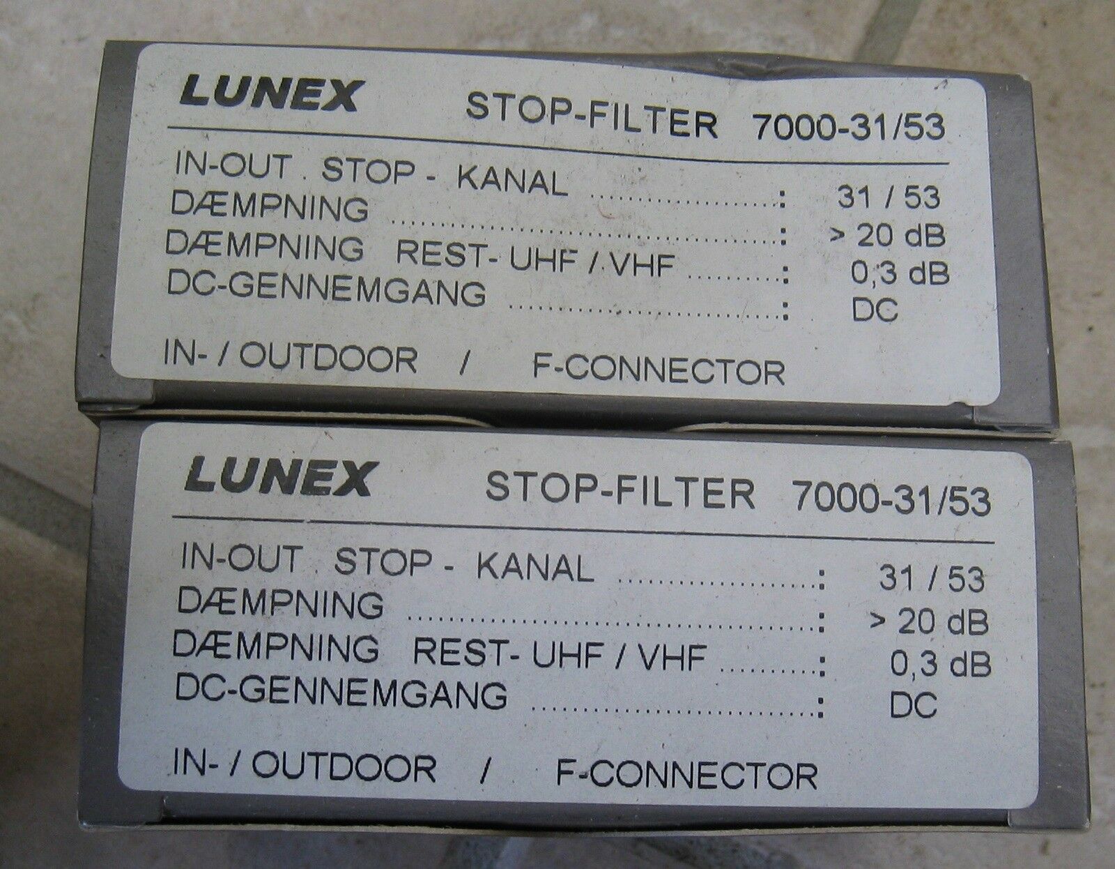 Stopfilter, Lunex, 31/53