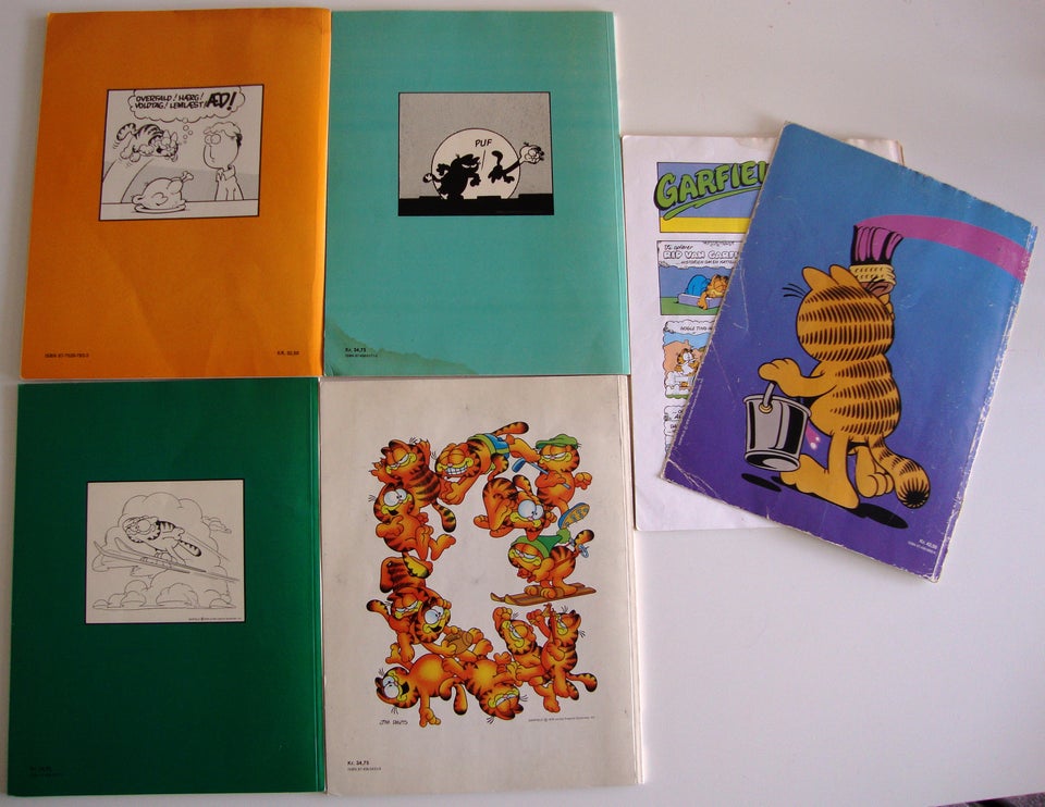 5 albums med Garfield - samlet pris, Jim Davis, Tegneserie