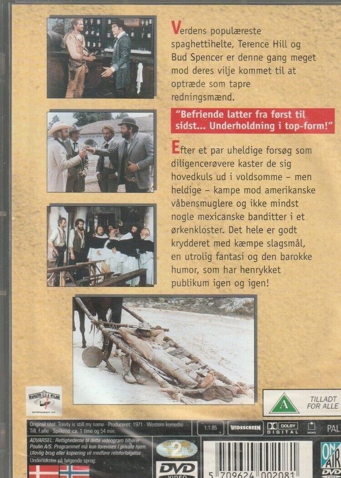 Jeg hedder stadig Trinity, instruktør Terence Hill, DVD