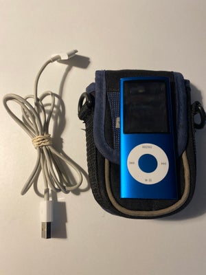 iPod, 4. Generation A1285, 16 GB, Perfekt, iPod Nano fra 2008 i nær perfekt stand. I flot blå farve.
