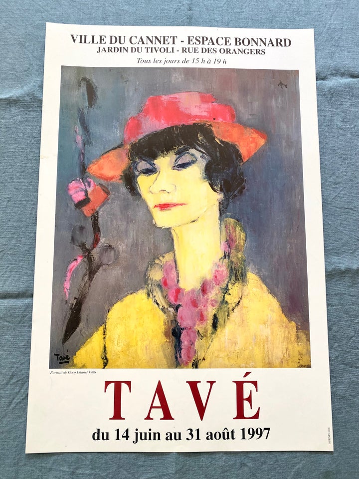 Fransk kunstplakat , Tavé, motiv: Coco Chanel