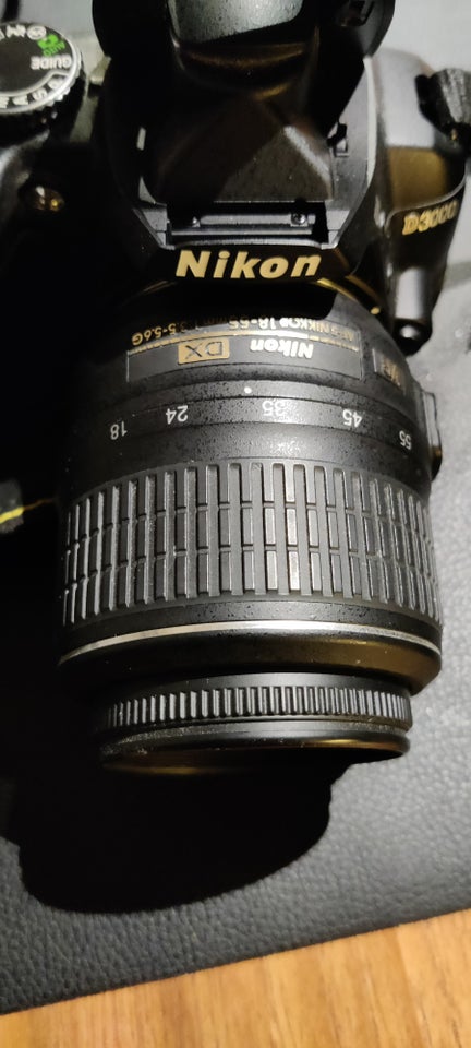 Nikon D3000, spejlrefleks, 18-55 x optisk zoom