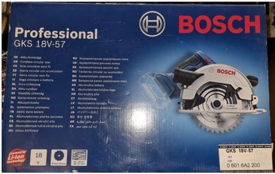 Rundsav, Bosch, 3 stk meget lidt brugte Bosch 18V maskiner i pap kasse , sælges UDEN batteri eller l