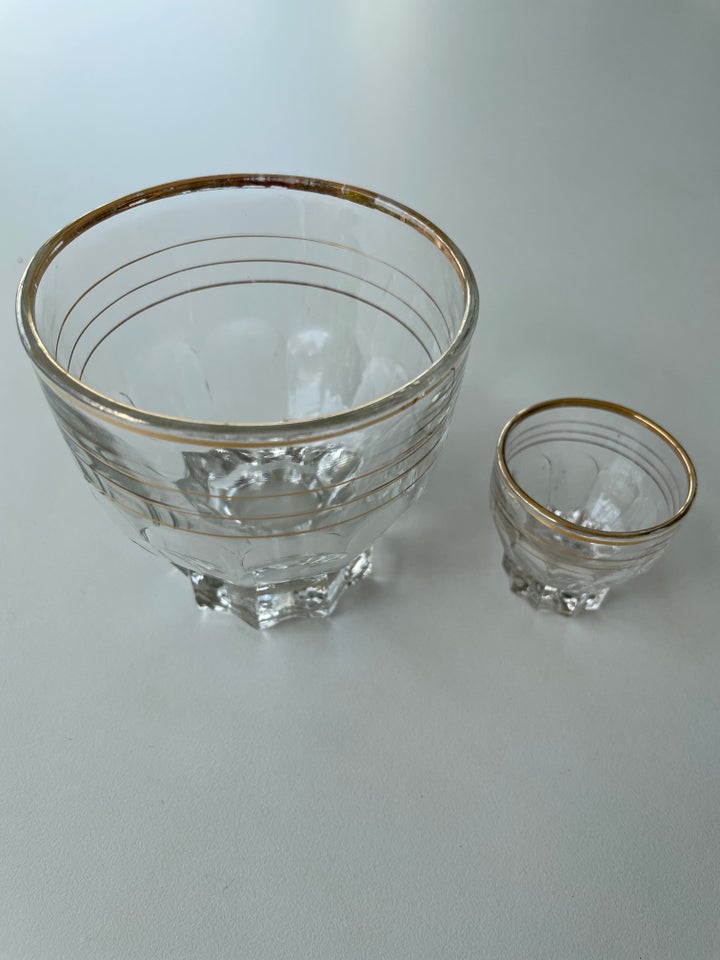 Glas, Vand og snaps glas, Fransk Bistro