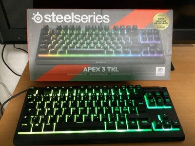 Tastatur, Steelseries, APEX3 TKL, Perfekt, Gamer keyboard, brugt i 14 dage. Sælges grundet fejlkøb, 