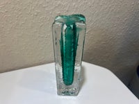 Glas, Vintage vase blockkrystal, Schott Zwiesel