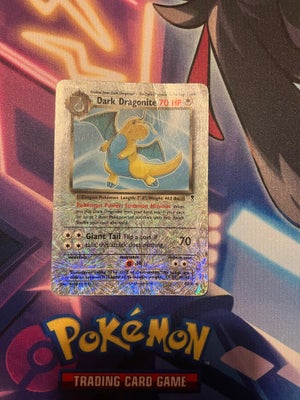 Samlekort, Pokemon, Dark dragonite legendary, reverse holo 5/, Se billeder med printline, buk på kor