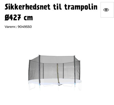 Trampolin, Sikkerhedsnet til Ø427 trampolin fra Jem & Fix, Ubrugt, sendes ikke. 