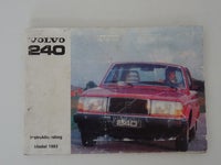 Instruktionsbog, Volvo 240 model 1983