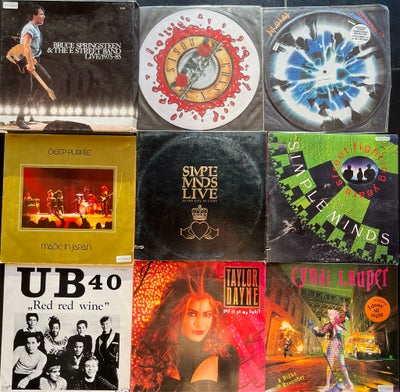 LP, LP plader til salg, Forskellige plader sælges ud af samlingen:
Vinyl er VG eller bedre med få un