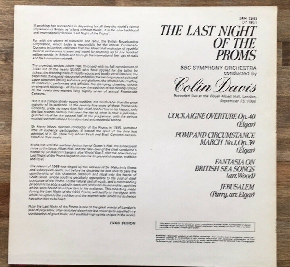 LP, Colin James, The Last Night Of The Proms