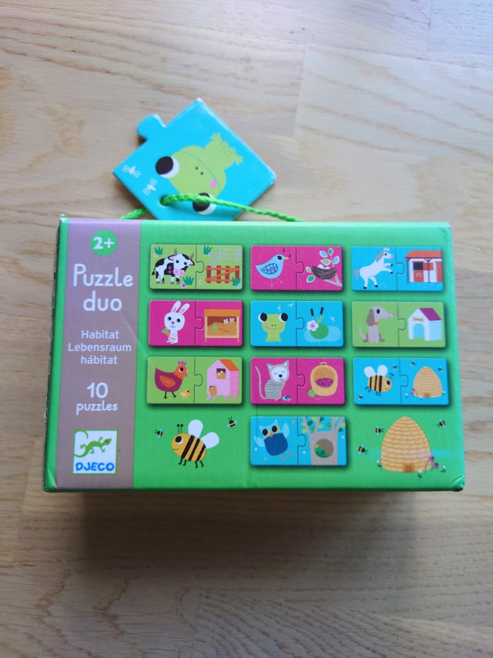 2 stk puzzle duo, Djeco, Puslespil
