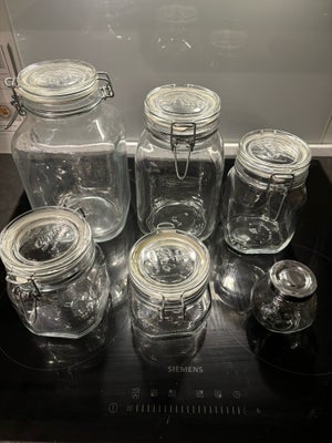 Glas, Opbevaringsplads Ikea og Fido, Fido, Der er af Fido opbevaringsglas
3 liter 2 styk
2 liter 4 s