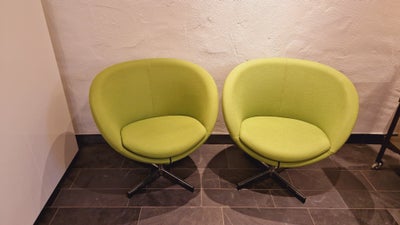 Loungestol, andet, Fora Form Planet, 2 Flotte lysegrønne stole sælges.
Det er drejestole som kan vip