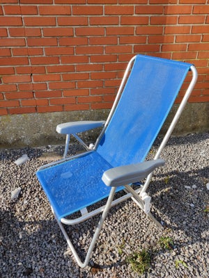 Italiensk klapstol, Flot, let og praktisk blå 3- positions stol / klapstol / camping stol / strandst