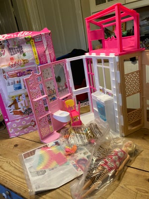 Barbie, Lejlighed, slå ud, Som nyt, dukke og dele har ikke været pakket ud. Klistermærker sidder på 