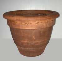 Keramik, Stor Terracotta Potte, Vintage