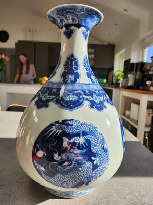 Vase, Vintage vase, Kinesisk, Mega flot vintage kinesisk porcelæn vase.