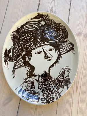 Keramik, Fade/tallerken med ophæng, Bjørn Wiinblad, Fade fra Nymølle Denmark med mulighed for ophæng