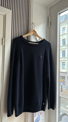 Sweater, Kronstadt, str. L,  Mørkeblå,  Uld,  Næsten som ny