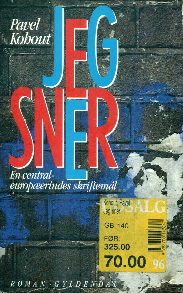 Jeg sner, Pavel Kohout, genre: roman