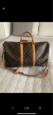 Weekendtaske, Louis Vuitton, Keepall 55 - lækker weekend taske med flot patina og alm. brugs spor, h