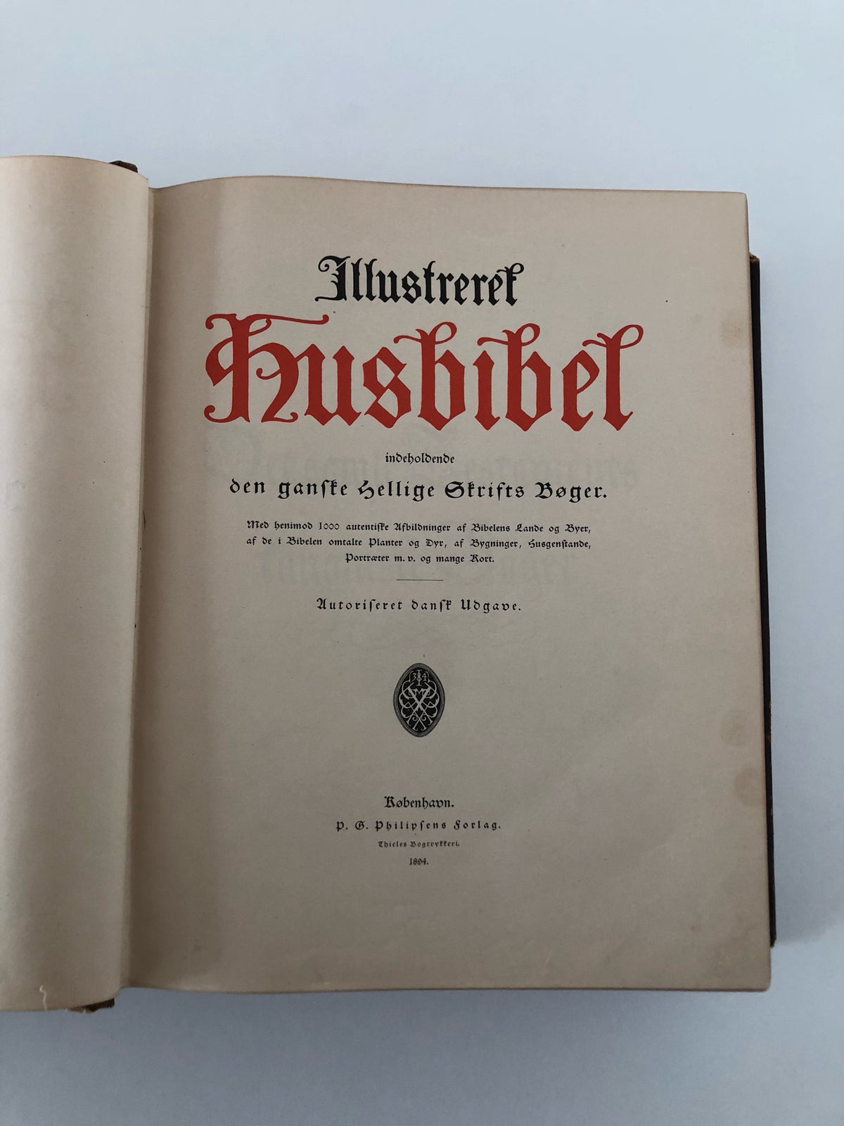 Illustreret husbibel, Bibel, år 1894
