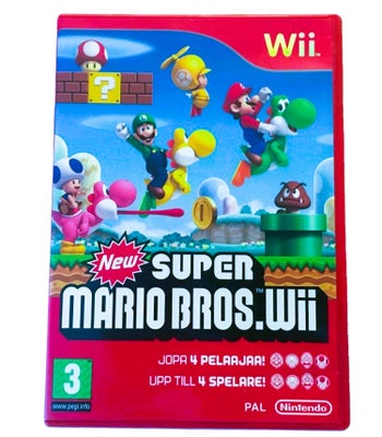 New Super Mario Bros, Nintendo Wii, 
- Fungere Perfekt 100%
- Meget fin velholdt stand
- i org æske
